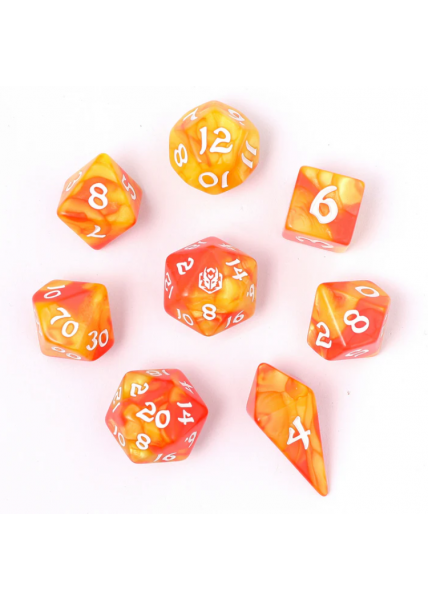 Wyrmforged Rollers Rounded Edge 8pc Dice Set - Fae Candy